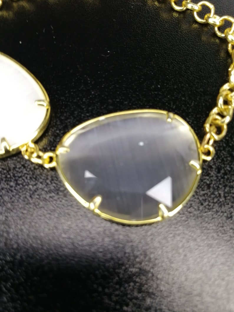Rol\u00f2 Round 4 mm Light Gold Chain Bracelet with 2 Precious Link Crystal Gold