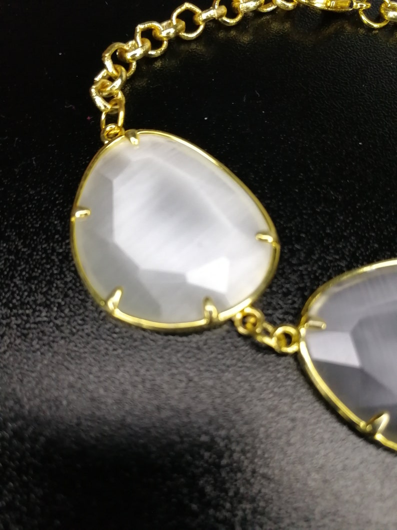 Rol\u00f2 Round 4 mm Light Gold Chain Bracelet with 2 Precious Link Crystal Gold