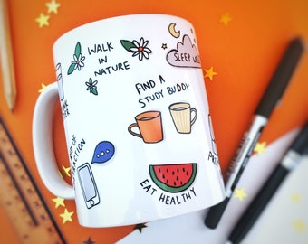 Motivational Student Mug - Student Planner Mug, Back to school, Cute School Supplies, Student Well being, University gift