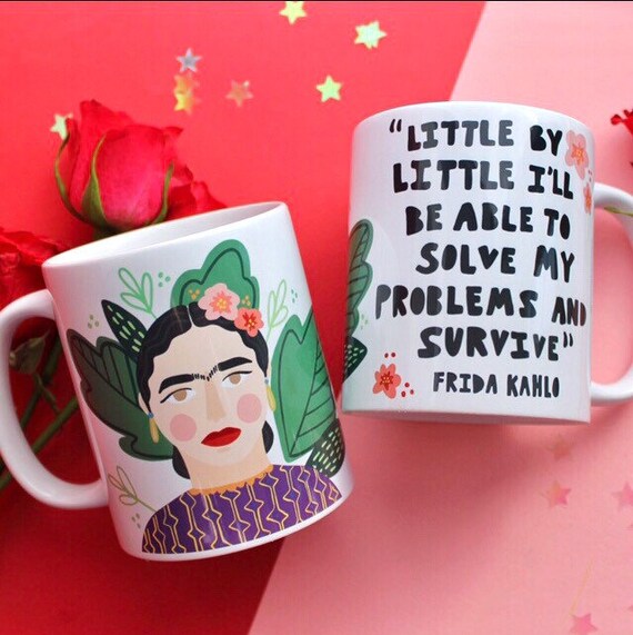 Frida Kahlo Mug Mug Feministe Frida Kahlo Citations Soins Etsy Canada