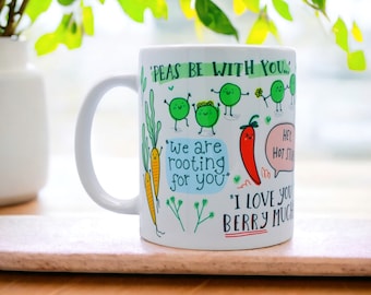 Food Pun Mug - Motivational mug, Vegan Gift, Food Pun Gift, Positive Affirmation, Mental Health, Wellbeing, Self Care, Mindset