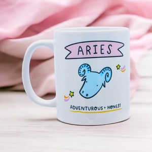 ARIES Affirmation Mug | Zodiac Gift | Zodiac Mug | AriesGift | Star Sign Gift | Horoscope | Aries Birthday Gift