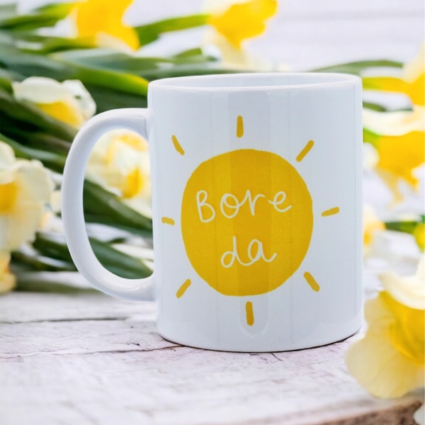 BORE DA | Wales Mug | Welsh dragon | Welsh gift| Cymraeg| Diolch| Cwtch| Cardiff| Cymru mug| Gavin and Stacey| Cariad