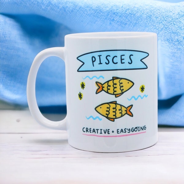 PISCES Affirmation Mug | Zodiac Gift | Zodiac Mug | Pisces Gift | Star Sign Gift | Horoscope | Pisces Birthday Gift