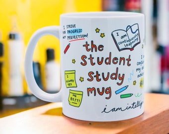 Motivational STUDY Mug | Back to school | College student gift | Medical Student Gift | Student Gift,