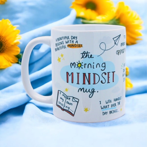 The Morning MINDSET Mug - Mental Health, Mindset, Law of Attraction, Motivational Mug, Self Care, Manifest, Affirmation, Wellbeing