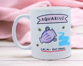 AQUARIUS Affirmation Mug | Zodiac Gift | Zodiac Mug |Aquarius Gift | Star Sign Gift | Horoscope | Aquarius Birthday Gift