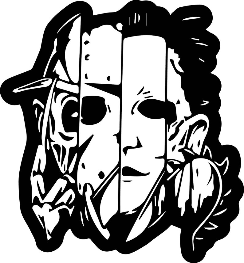 Download Freddy Jason Michael Myers and Leather face Squad SVG Horror | Etsy