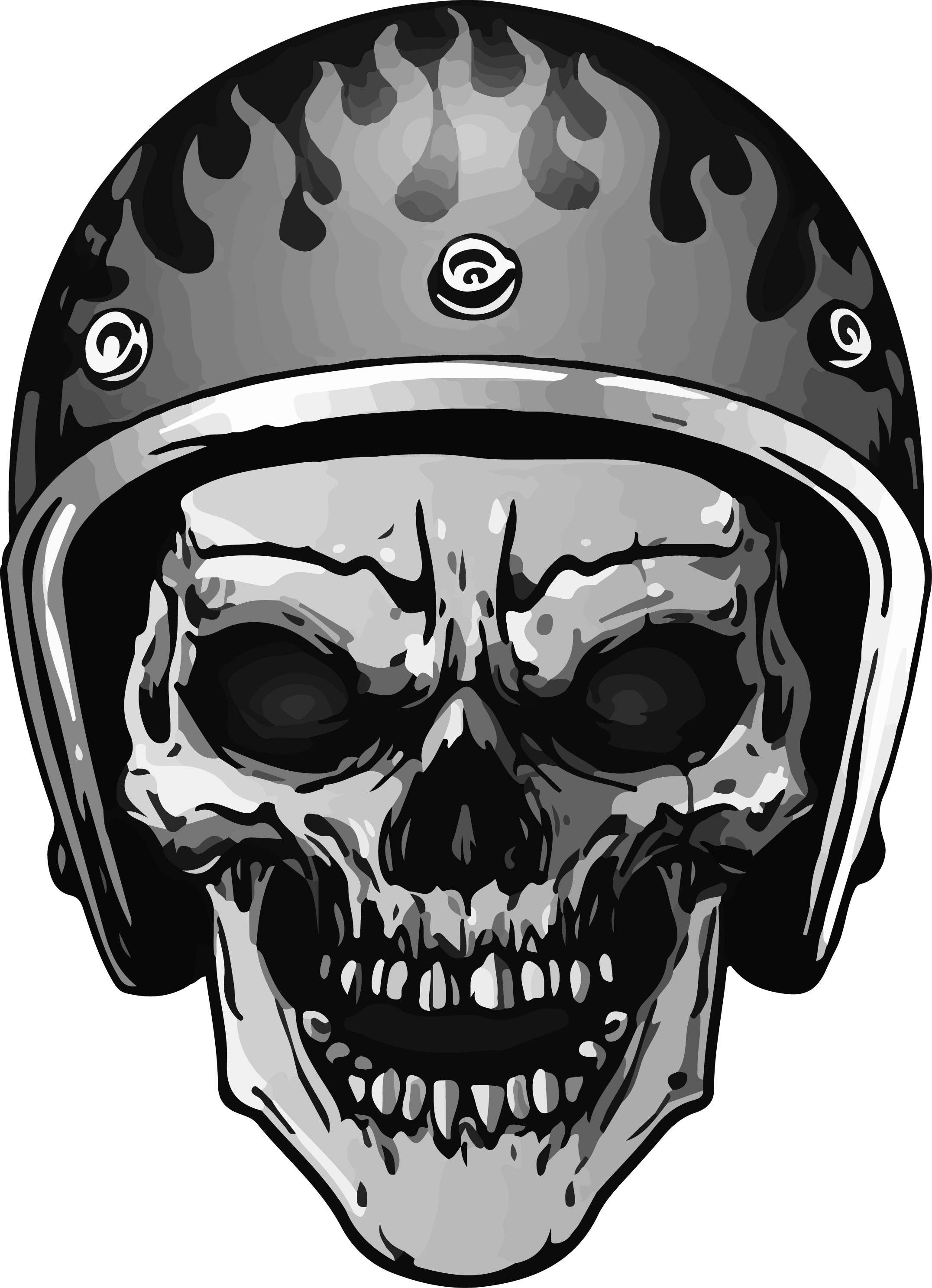 Skull helmet svg file Skull cut file Floral Skull clip art | Etsy