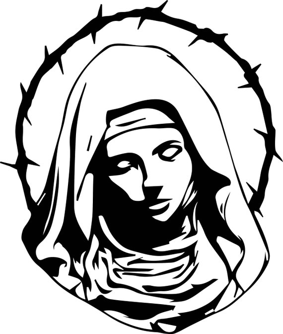 Download Mother Mary Svg Mother Of Jesus Svg Christmas Svg Virgin ...