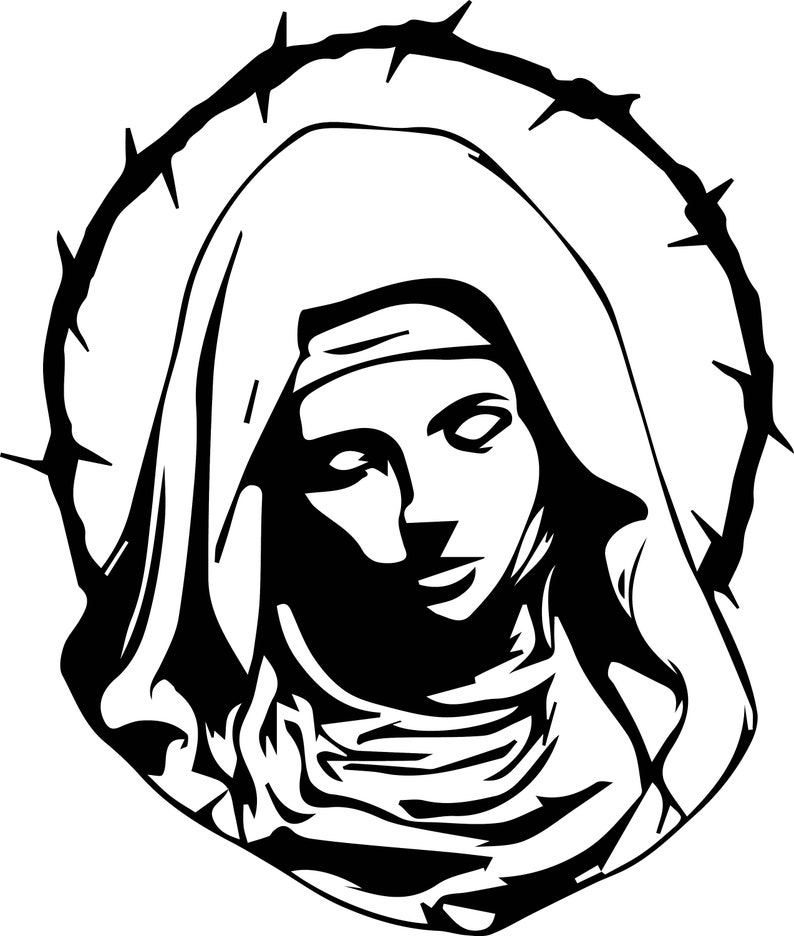 Download Mother Mary Svg Mother Of Jesus Svg Christmas Svg Virgin | Etsy