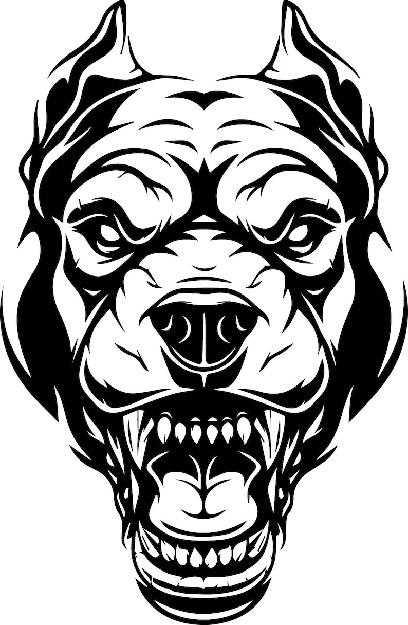 Dog Svg File Pitbull Svg Dog Clip art Animals Svg File | Etsy