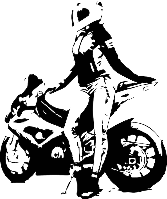 Biker Girl Motorcycle Racing Dirt Bike Helmet Motocross | Etsy