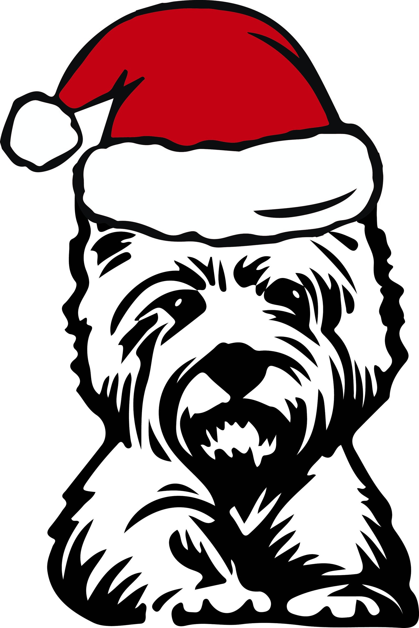 Christmas dog SVG bundle dog Santa hat clipart Cricut xmas | Etsy