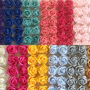 12pcs, Foam Roses, Artificial Colorful Rose Flower Head Embellishment without stems, 1-3/4-Inch, 3-Inch. Foam Roses Flowers.