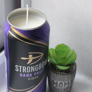 Strongbow Cider Candle, Eco Friendly Candle Cider Gift for Strongbow Cider Lovers, Handmade Man Cave Gift, Upcycled Eco Friendly By EcoFlip