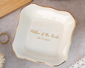 Piatto porta-anelli personalizzato, piatto porta-oggetti per la mamma della sposa/sposo, vassoio porta-oggetti per matrimonio, regalo per addio al nubilato, regalo per la mamma, regalo dalla figlia