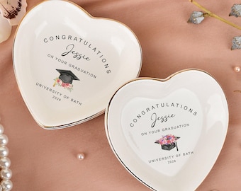 Personalized Graduation Ring Dish, Class of 2026 Jewelry Dish, Graduation Gift for Her, Gift for Friend, College Grad Gifts for Daughter