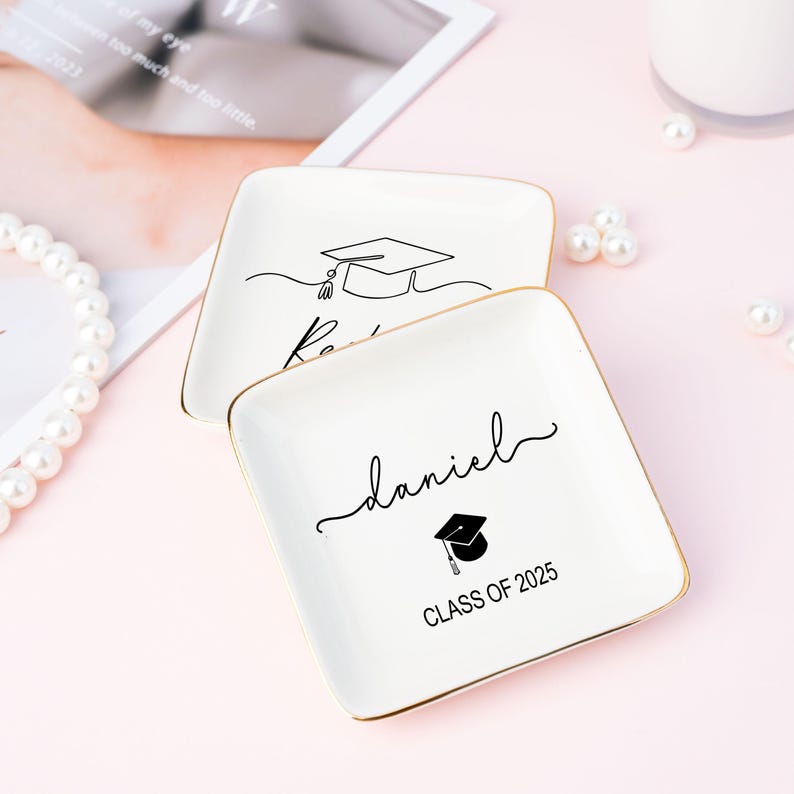 Personalised Graduation Ring Dish,jewelry Dish With Name,daughter Grad ...