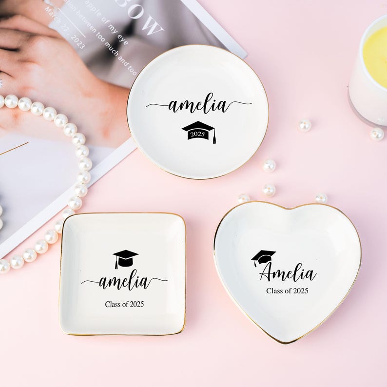 Personalised Graduation Ring Dish,jewelry Dish With Name,daughter Grad ...