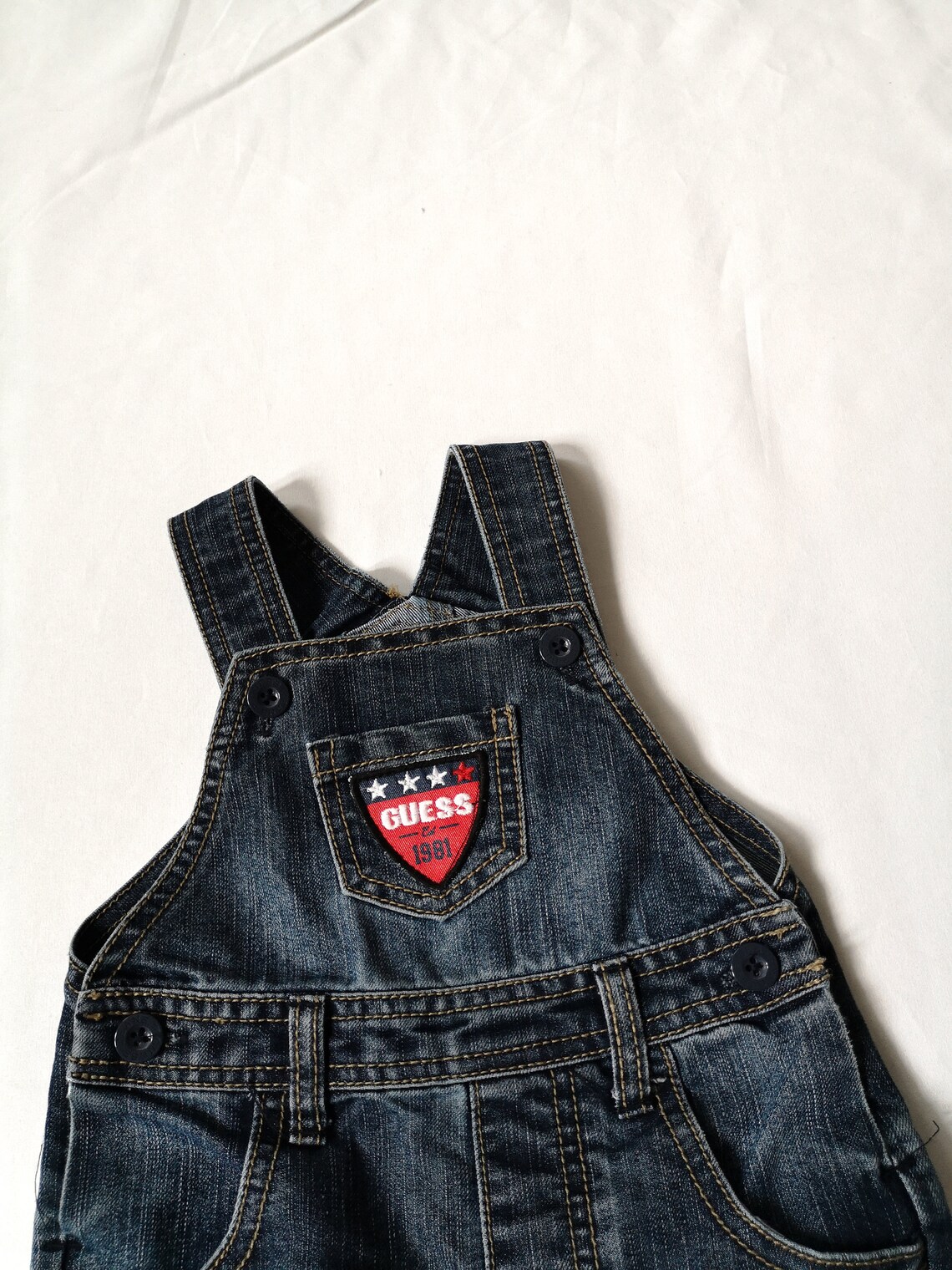 Early 2000 guess denim overalls size 69 months Etsy