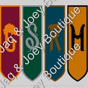 HP und das verfluchte Kind - Alle 4 New House Banner