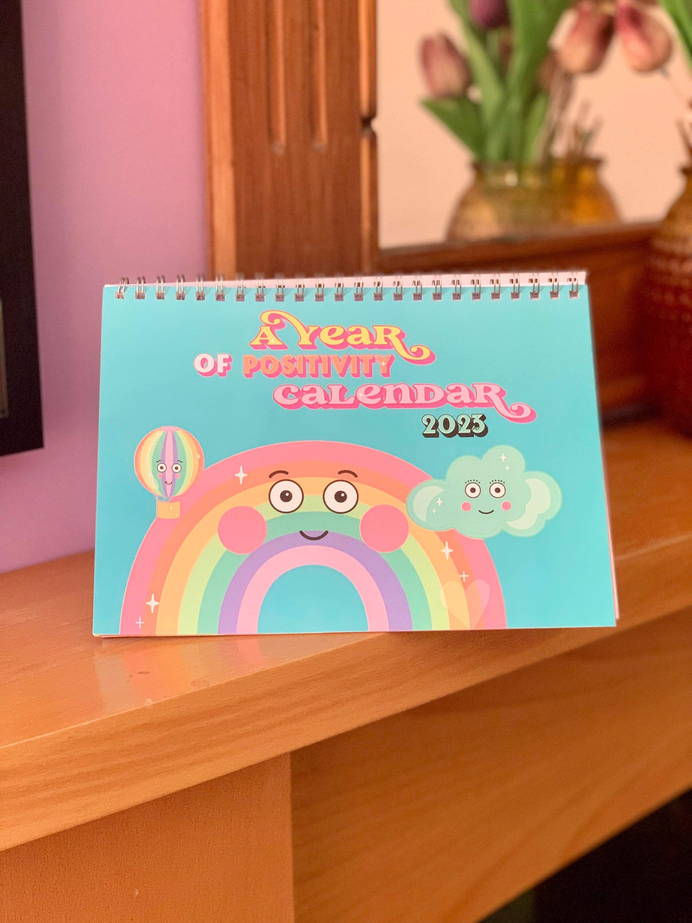 2023 A Year of Positivity Calendar A5 Desktop Etsy UK