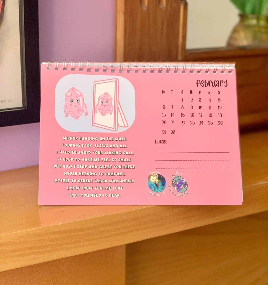 2023 A Year of Positivity Calendar A5 Desktop Etsy UK