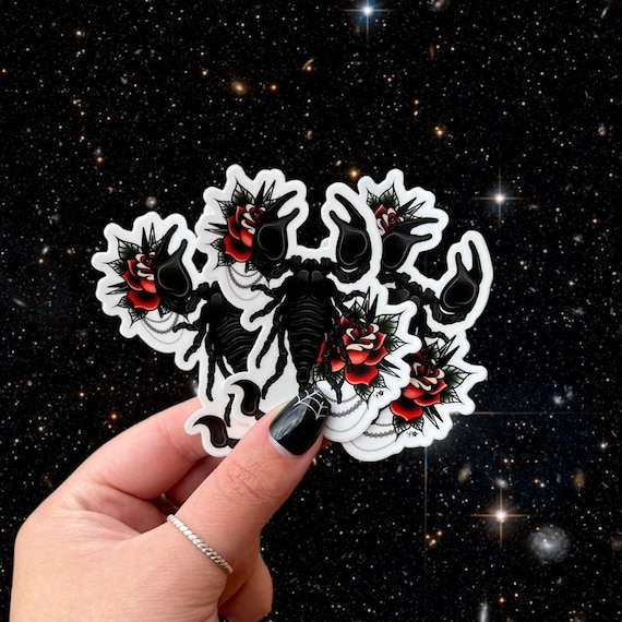 Traditional Rose & Scorpion Standard Stickers