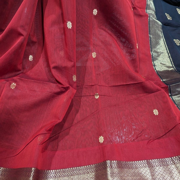 Silk Cotton Maheswari Saree