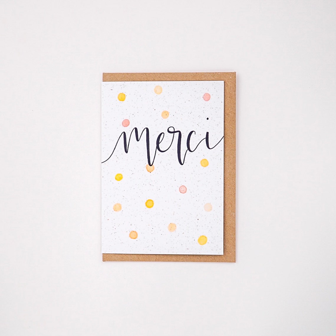 Merci Greetings card French thank you greeting card Etsy