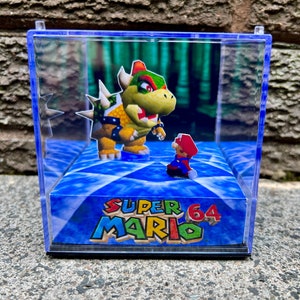 BOWSER BATTLE - Super Mario 64 - 3D Game Cube Diorama