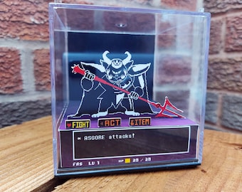 UNDERTALE - Asgore Attacks - 3D Game Cube Diorama