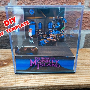 Il segreto di MONKEY ISLAND - Scumm Bar - Modello fai da te - Crea il tuo diorama di carta Game Cube 3D