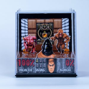 DOOM - 3D Game Cube Diorama