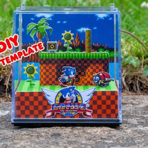 SONIC THE HEDGEHOG - Diy Template - Make Your Own 3D Game Cube Papercraft Diorama