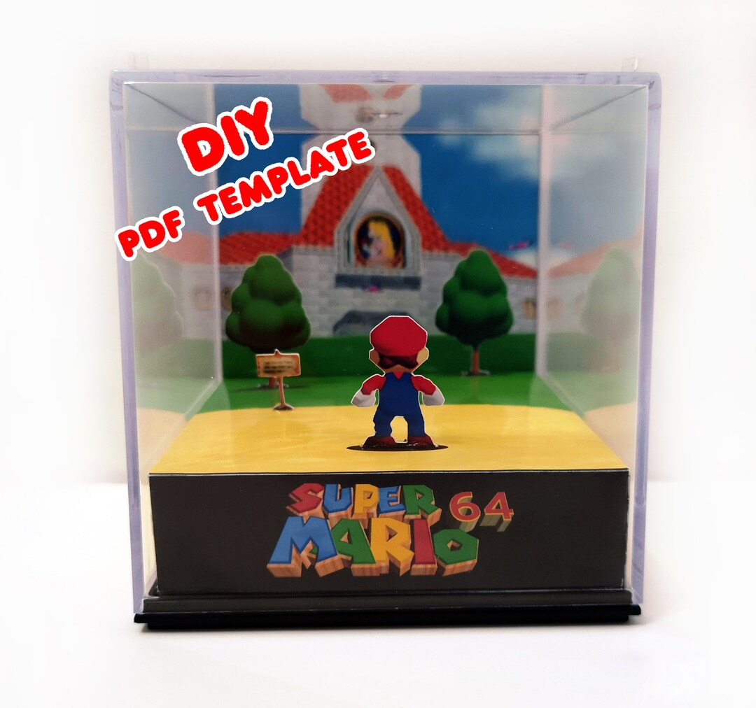 SUPER MARIO 64 DIY Template Make Your Own 3D Game Cube Papercraft