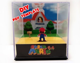 SUPER MARIO 64 - DIY Template - Make Your Own 3D Game Cube Papercraft Diorama