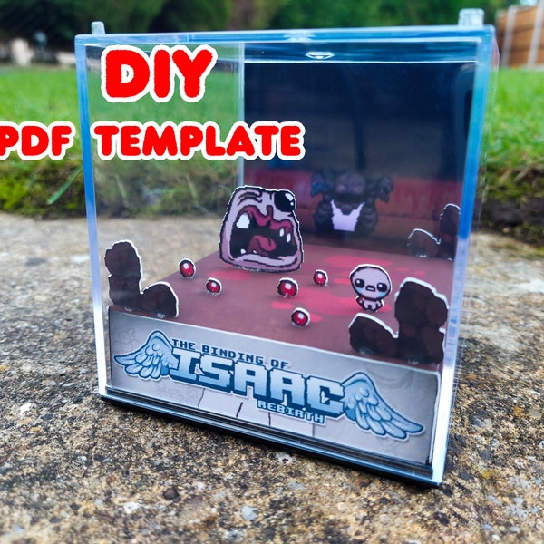BINDING OF ISSAC - Diy Template - Make Your Own 3D Game Cube Papercraft Diorama