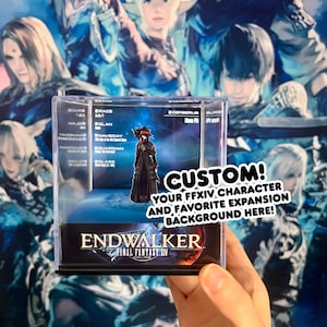 Diorama PERSONAGGIO PERSONALIZZATO FFXIV - Final Fantasy 14 - Diorama Game Cube 3D