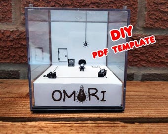 OMORI White Space - DIY Template - Make Your Own 3D Game Cube Papercraft Diorama