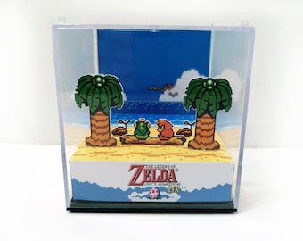 ZELDA LINK'S AWAKENING - 3D Game Cube Diorama