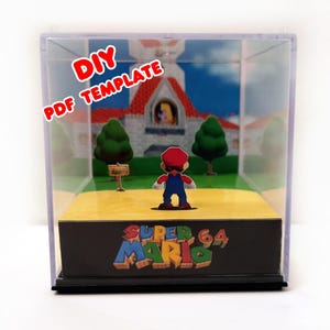 SUPER MARIO 64 - DIY Template - Make Your Own 3D Game Cube Papercraft Diorama