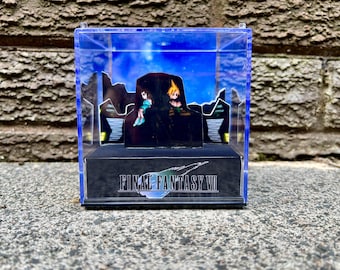 CLOUD & TIFA - Final Fantasy 7 - 3D Game Cube Diorama
