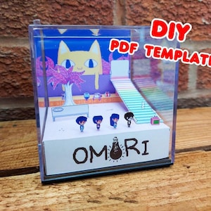 OMORI Neighbor&#39;s Room - DIY Template - Make Your Own 3D Game Cube Papercraft Diorama
