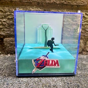 ZELDA OCARINA of Time - Dark Link - 3D Game Cube Diorama