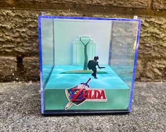 ZELDA OCARINA of Time - Dark Link - 3D Game Cube Diorama