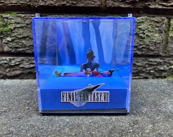 Cloud & Aerith FF7 - 3D Game Cube Diorama