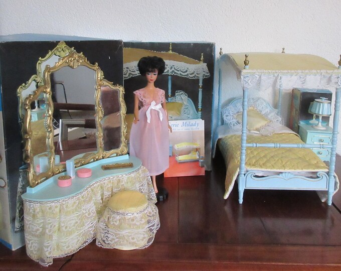 Rare Unique Vintage Bedroom Set Barbie Serie Milady in Original Boxes 1960 - Etsy