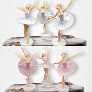 Ballerina Figure, 3 Figure set, Ballerina Cake Topper, Cake Decoration, Cake Topper, Ballerina Cake, Figurine Cake Topper, Birthday Cake.